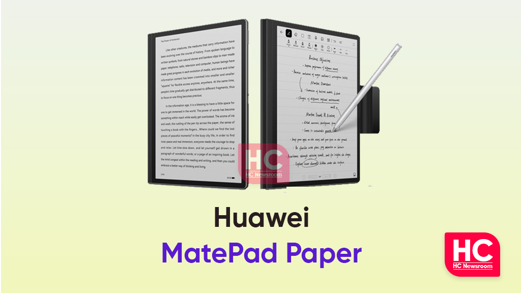 Huawei announces MatePad Paper e-ink display tablet in Europe  电子墨水 电子纸 电子墨水屏 EINK 墨水屏 eink 华为matepad paper huawei matepad 第1张