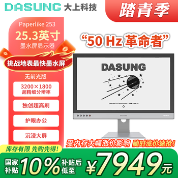 大上科技（DASUNG）彩色墨水屏显示器 25.3英寸超高刷 无前光
