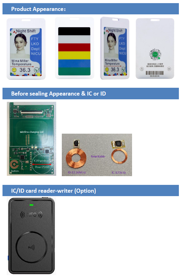 3.6寸E6六色胸卡 NFC/蓝牙方案 冷压封卡 3mm厚度