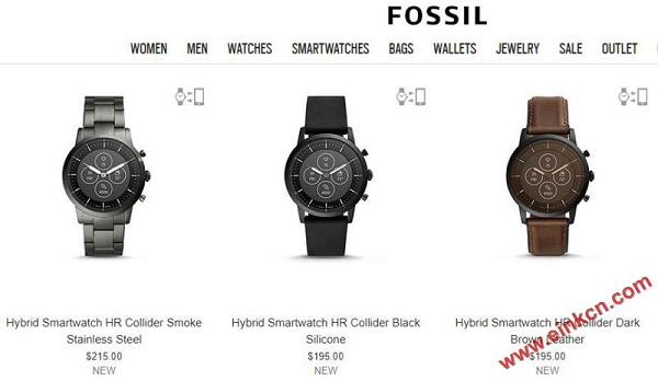 Fossil Collider Hybrid Smartwatch HR混合智能表以 Wear OS 和 E Ink 为卖点
