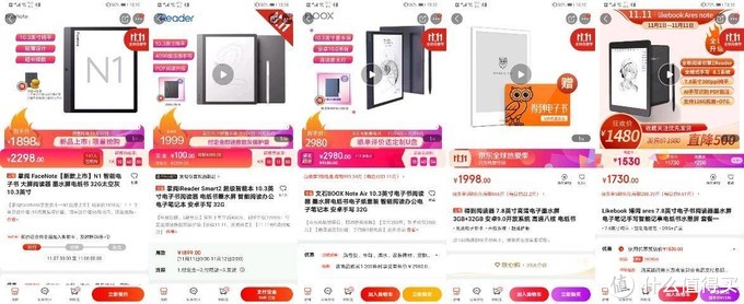 图7 文中提到的产品的京东价格对比