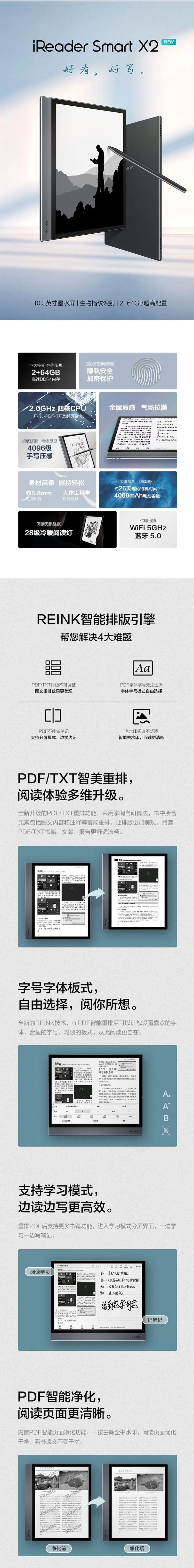 一图看懂 | 为什么说Smart X2是生产力的极致？  掌阅ireader 电子墨水 电子纸 电子墨水屏 EINK 墨水屏 eink 水墨屏 samrtx2 第2张