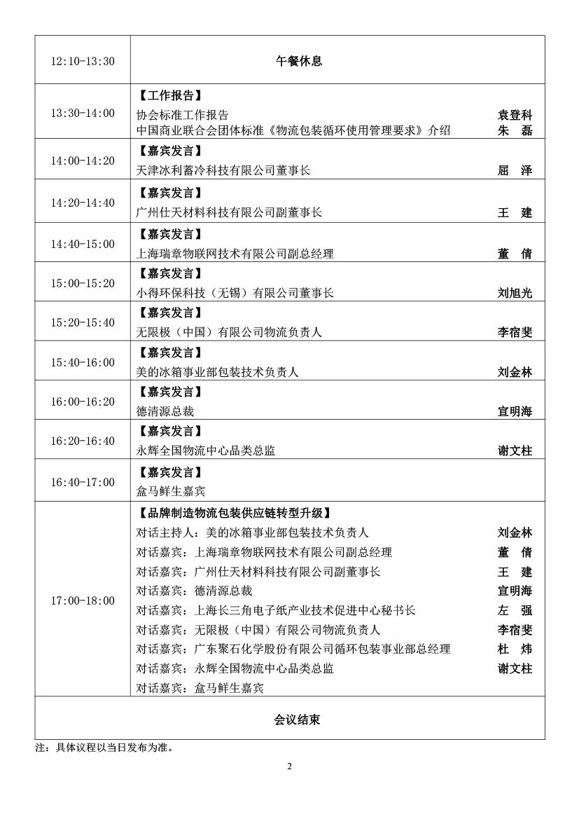 邀请函 | 第五届全国现代物流绿色包装与循环共用大会日程安排  电子墨水 电子纸 电子墨水屏 EINK 墨水屏 eink 水墨屏 川奇光电 元太科技 电子纸物流 中商联商贸物流 第3张