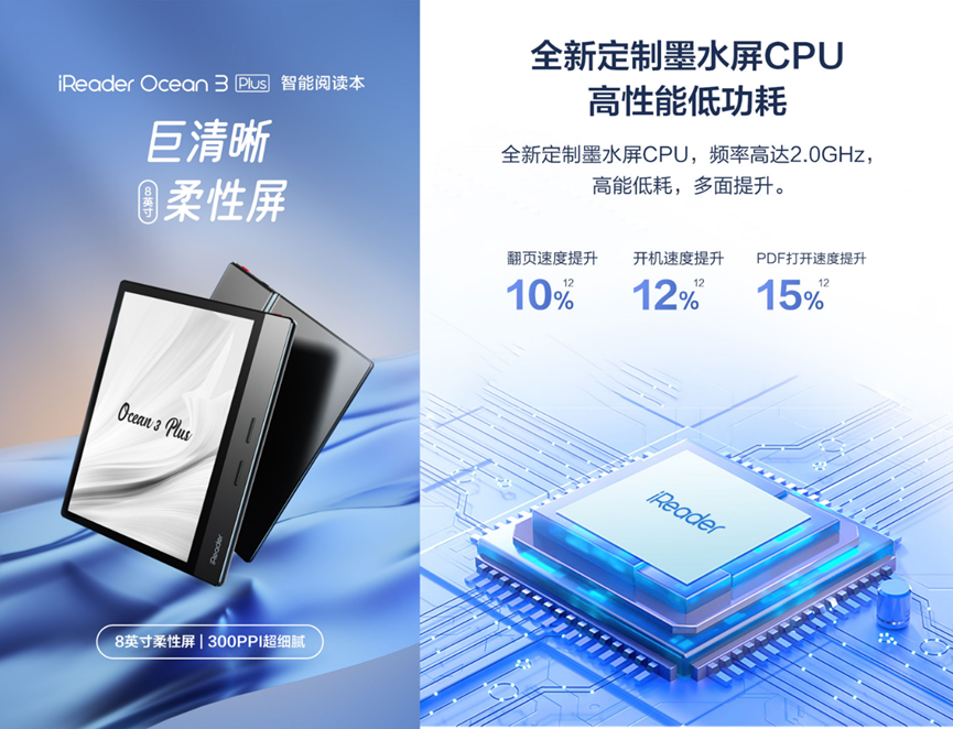 巨清晰、柔性屏！Ocean 3 Plus 发布  掌阅ocean3电子书 巨清晰、柔性屏！掌阅iReader Ocean 第4张