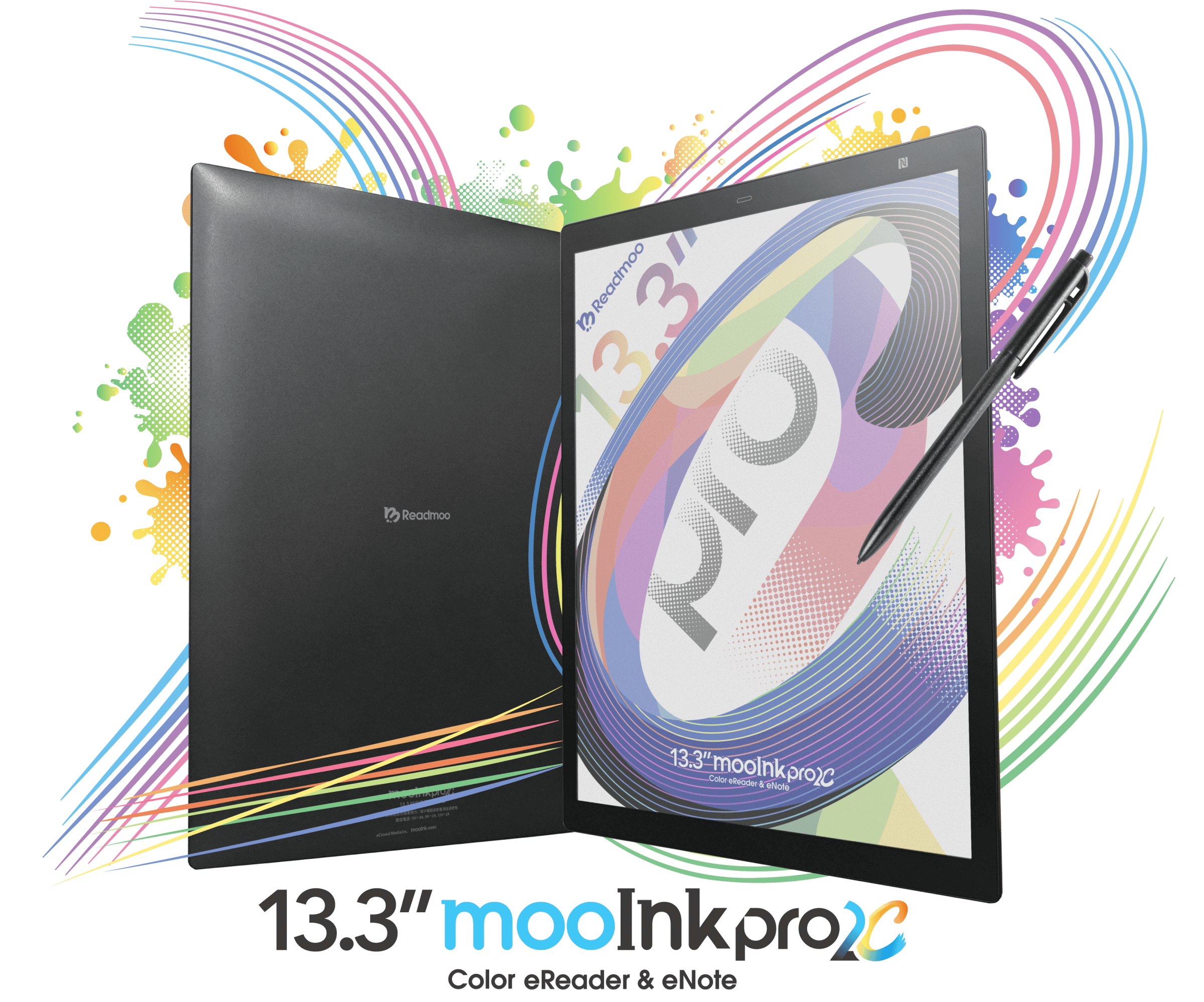 Readmoo Mooink Pro 2C is a 13.3 E INK Kaleido 3 E-Note  第1张