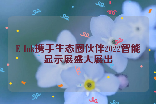 E Ink携手生态圈伙伴2022智能显示展盛大展出